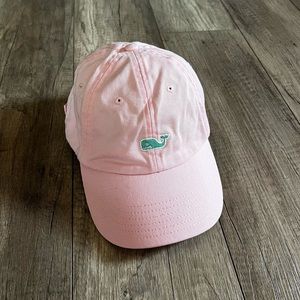 Vineyard Vine Pink Baseball Cap with Teal Whale